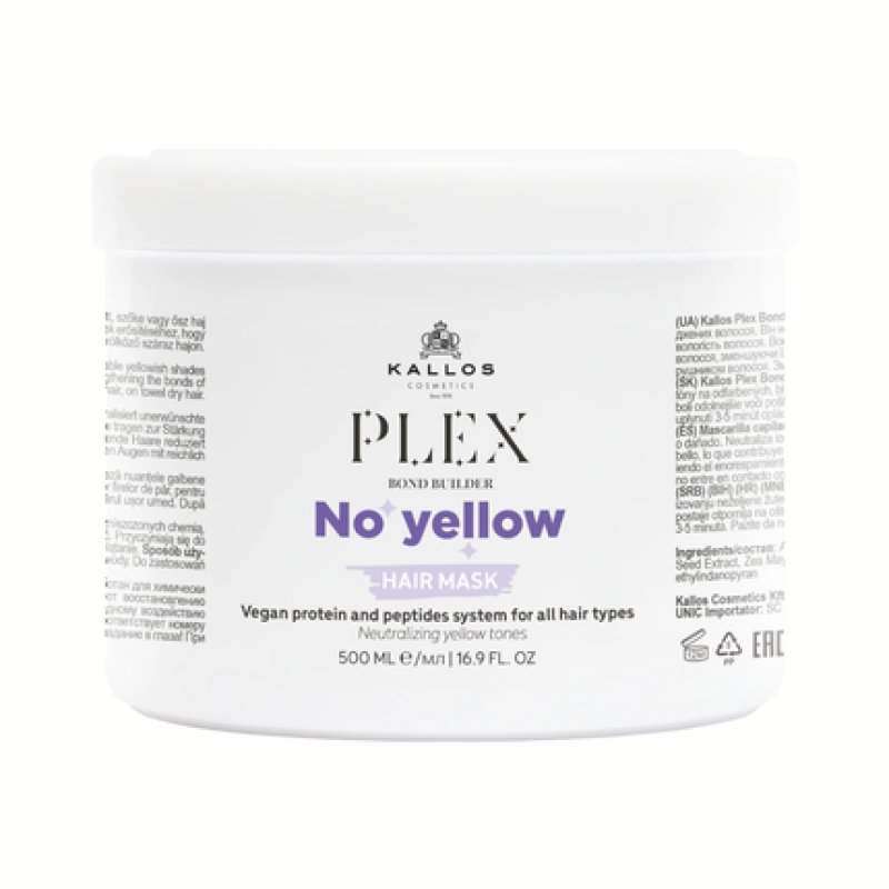 Kallos Plex No Yellow Hair Mask 500 Ml