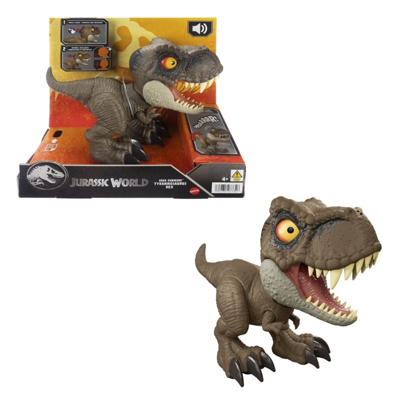 Jurassic World Roar Command Tyrannosaurus Rex Dinosaur Figure Toy, Records, Plays & Roars, T. Rex