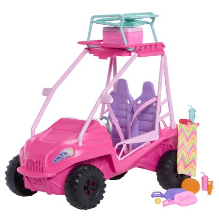 Barbie Mysteries: Beach Detectives Ultimate Beach Buggy Vehicle Playset with 10 Accessories