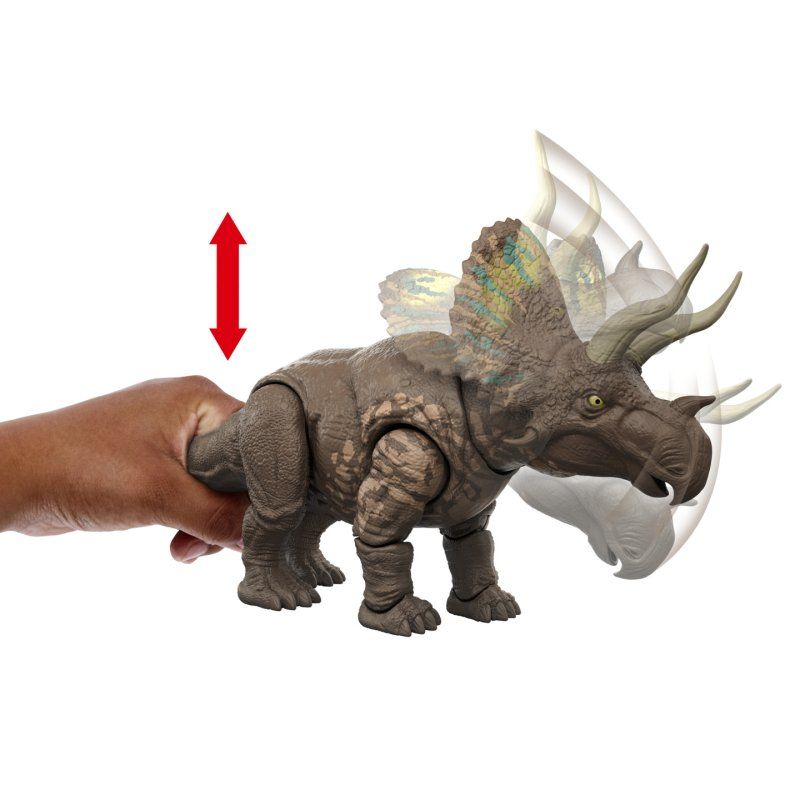 STOCKIN9-Jurassic World – FIGURINE MÉGA PRÉDATEURS EOTRICERATOPS