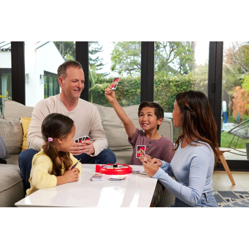 Mattel UNO Spin Card Game for Kid, Adult & Family Nights, Classic Play with Spinner