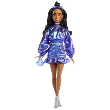 Barbie Deluxe Style im blauen Metallic Outfit