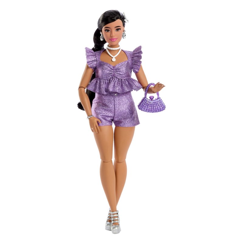 Barbie Deluxe Style im violetten Metallic Outfit