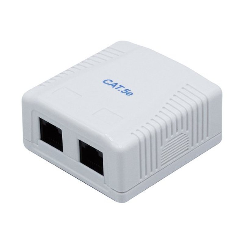 Wallmount Box Cat.5e - 2 x RJ45