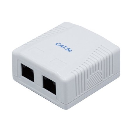 Wallmount Box Cat.5e - 2 x RJ45
