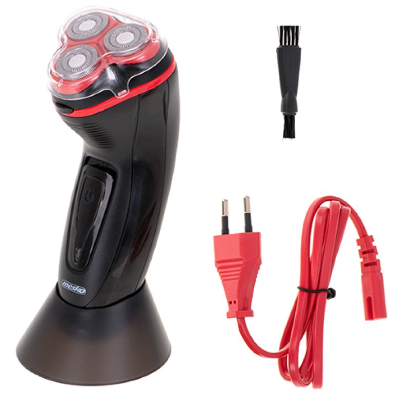 Mesko Home MS 2926 rasoir pour homme Rasoir rotatif Tondeuse Noir, Rouge
