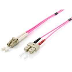 Equip LC/SC Fiber Optic Patch Cable, OM4, 5m