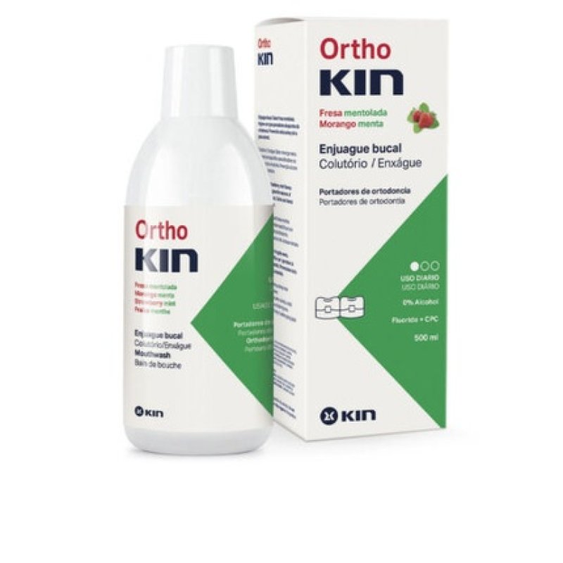 Hygiene Kin Orthokin Mouthwash with Strawberry Menthol Flavor 500ml