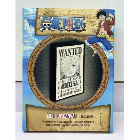 ONE PIECE - Sanji Wanted - Canvas Lumineux 40X30 Cm