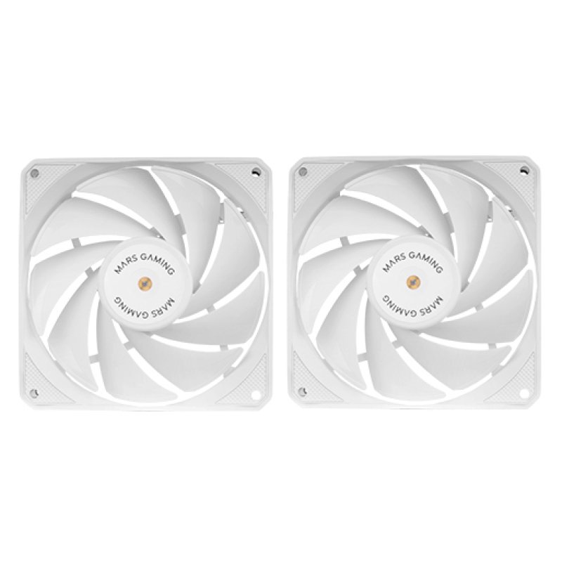 Mars Gaming MF-NCLX2W Boitier PC Ventilateur 12 cm Blanc 2 pièce(s)