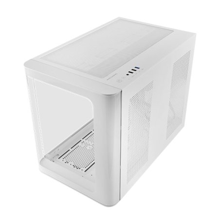 Boitier Mini Tour Micro ATX Mars Gaming MC-Fusion M avec panneaux vitrés (Blanc)