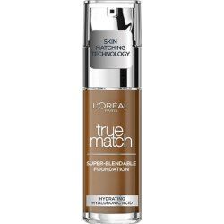 L'Oreal Paris True Match Liquid Foundation Skincare Infused with Hyaluronic Acid SPF 17 30ml 9.5W Mahogany