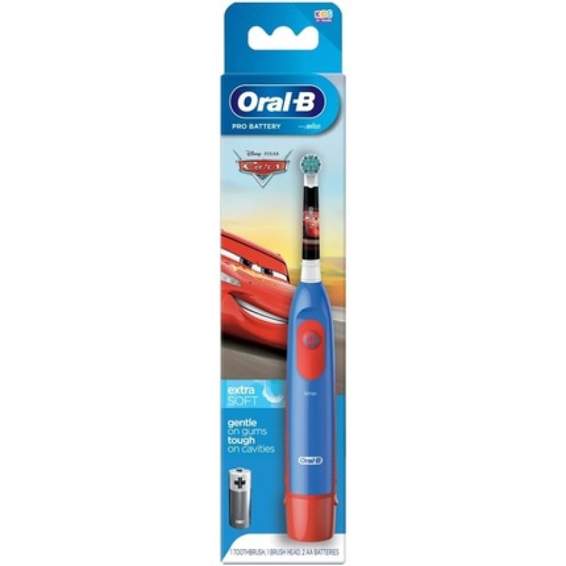 Oral-B Pro Battery Powered Kids Electric Toothbrush with Cars or Princesses Characters 1 Toothbrush Head