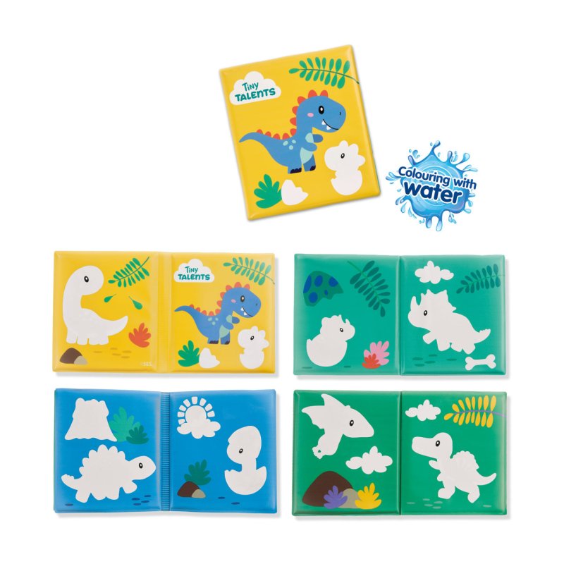 SES Creative - Bath Time Colouring with Water Dino Bath Book - (S13215)