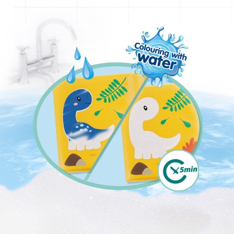 SES Creative Tiny Talents Livre pour le bain - Coloriage à l'eau dinosaures