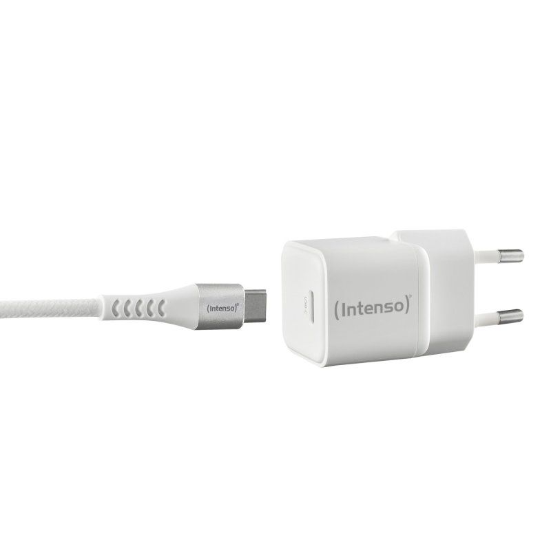 Intenso Power Adapter W30C GaN C315C Kabel 1,5m weiß 1x USB-C, Output: max. 30 Watt, GaN-Technologie