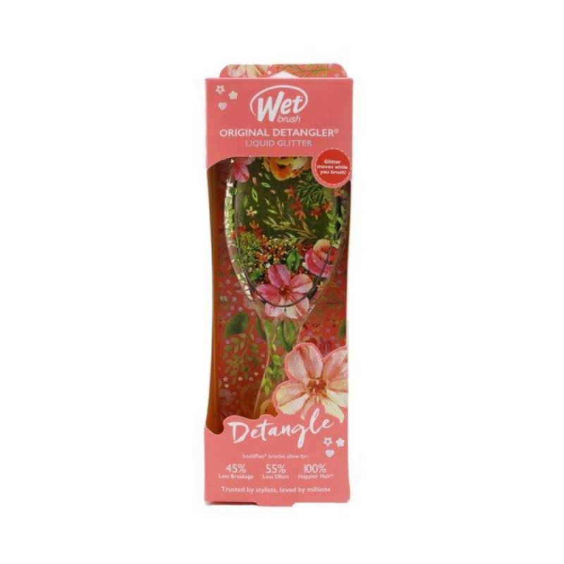 Wet Brush, Liquid Glitter Collection - Original, Perie de descurcare par, Flickering Florals