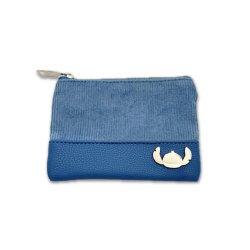 STITCH & ANGEL - Bleu Corduroy Fashion Duo - Porte-monnaie '14x10x1cm'
