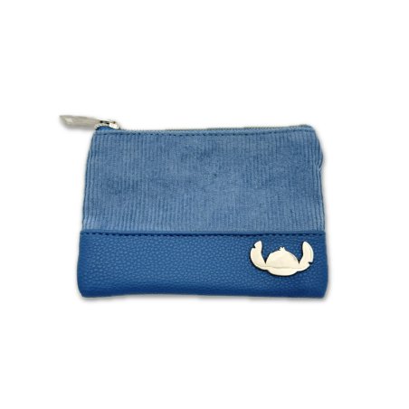 STITCH & ANGEL - Bleu Corduroy Fashion Duo - Porte-monnaie '14x10x1cm'