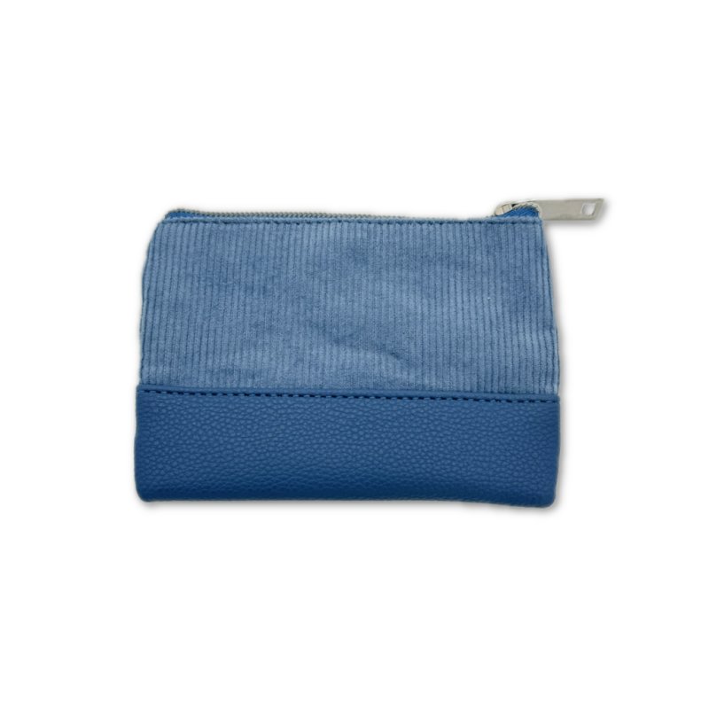 STITCH & ANGEL - Bleu Corduroy Fashion Duo - Porte-monnaie '14x10x1cm'