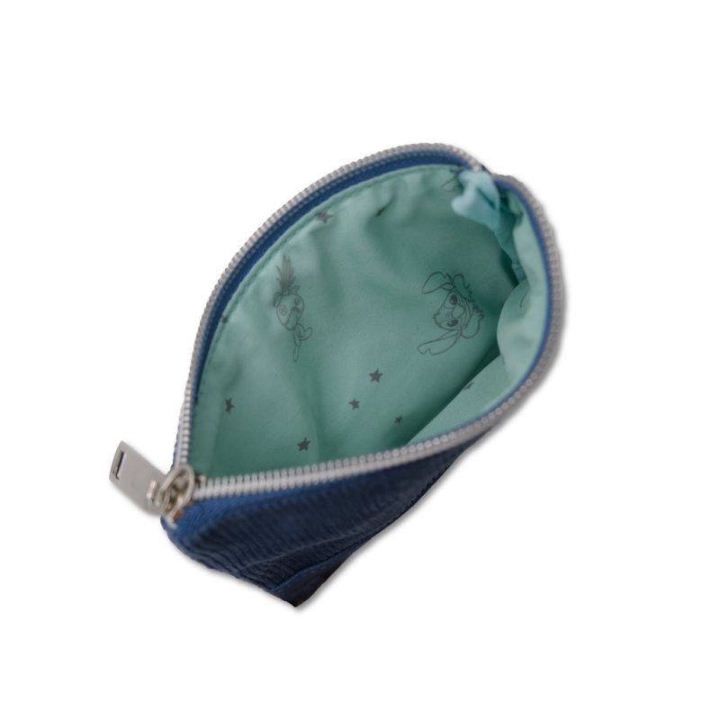 STITCH & ANGEL - Bleu Corduroy Fashion Duo - Porte-monnaie '14x10x1cm'