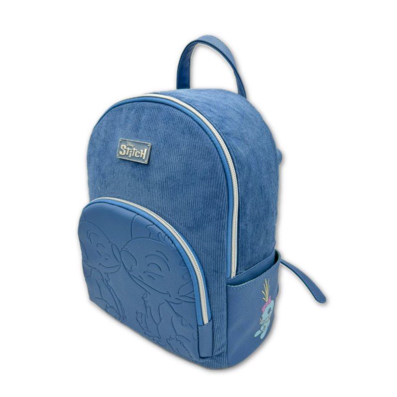STITCH & ANGEL - Blue Corduroy - Sac à Dos Fashion Duo - '32x25x14cm'