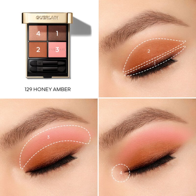 Guerlain Ombres G eye shadow 129 Honey Ambre Matte, Metallic, Pearl, Satin
