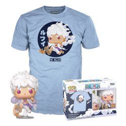 One Piece POP! & Tee set figurine et T-Shirt Luffy Fifth Gear (L)
