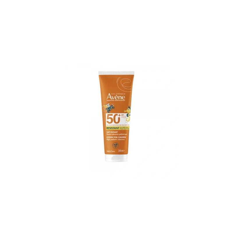 Solaires Lait Enfant SPF50 RESISTANT Eau Sable Sueur haute tolérance pédiatrique 250 ml
