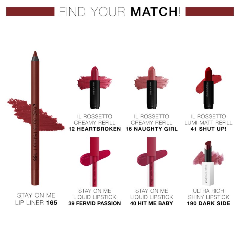 Diego dalla Palma Stay On Me Lip Liner 165 Cherry 1.2g