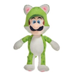 SUPER MARIO 3D LAND - Luigi Chat - Peluche 25cm