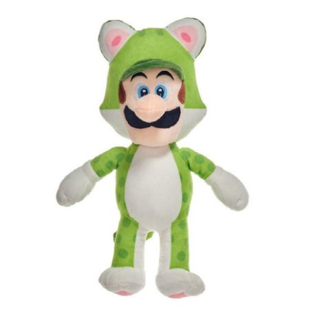 SUPER MARIO 3D LAND - Luigi Chat - Peluche 25cm