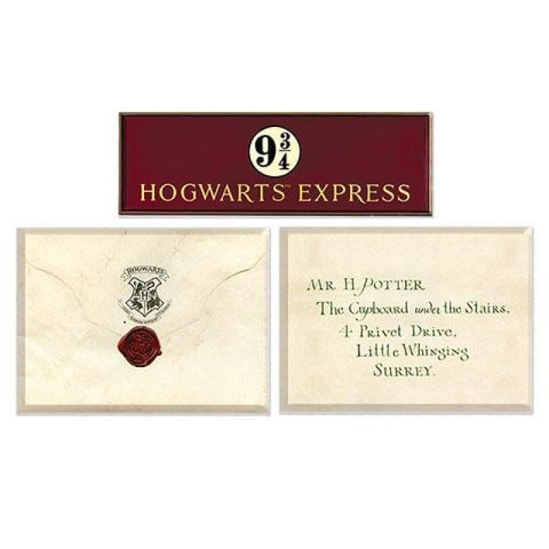 HARRY POTTER - Lettre Poudlard - Set de 3 magnets