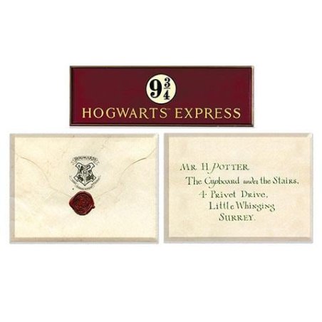 HARRY POTTER - Lettre Poudlard - Set de 3 magnets