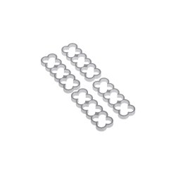 Alphacool Eiskamm Alu X12 - 4mm silver - 4 pcs