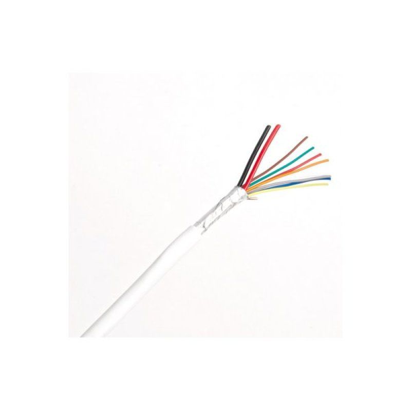 Flexible Alarm Cable 6x0.22mm²+power 2x0.75mm² LSZH Eca Whit