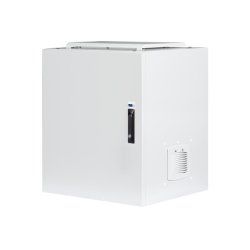 EKIVALAN IP55 indoor box 12U prof. 600mm, front metal, gray