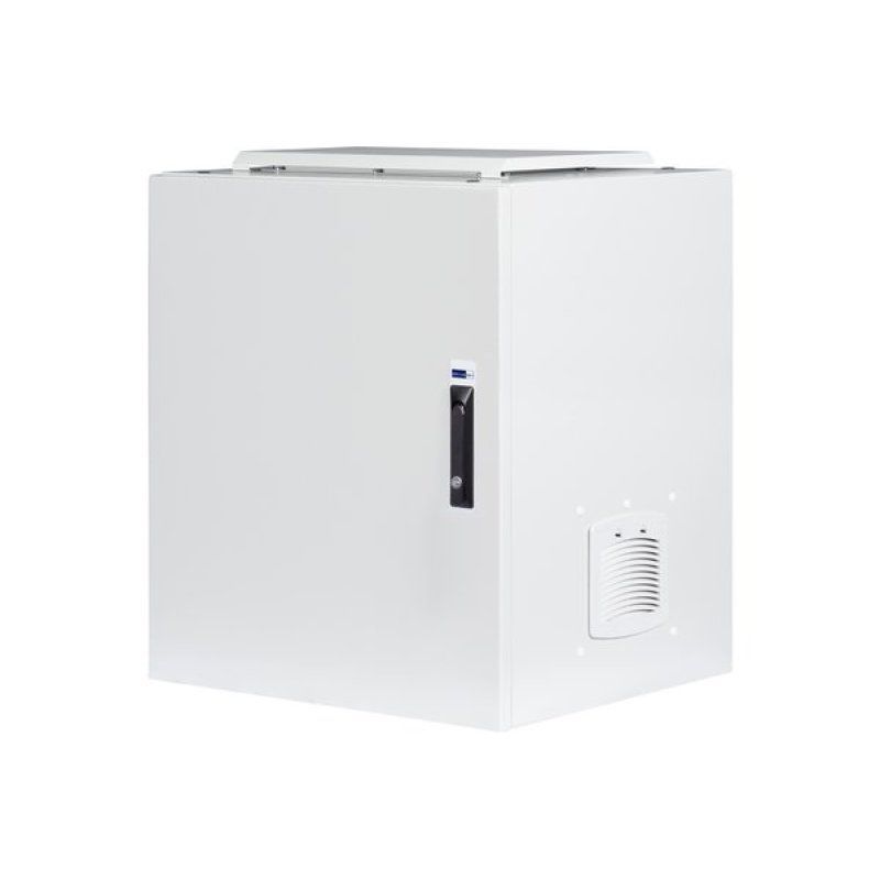 EKIVALAN IP55 indoor box 12U prof. 600mm, front metal, gray