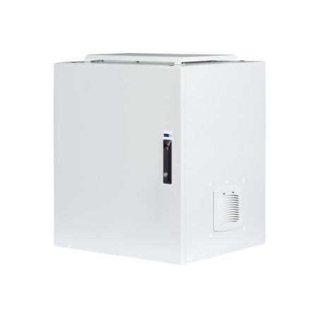 EKIVALAN IP55 indoor box 12U prof. 600mm, front metal, gray