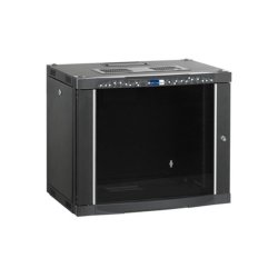 22U assembled Pro case, depth 600mm, front glass, black