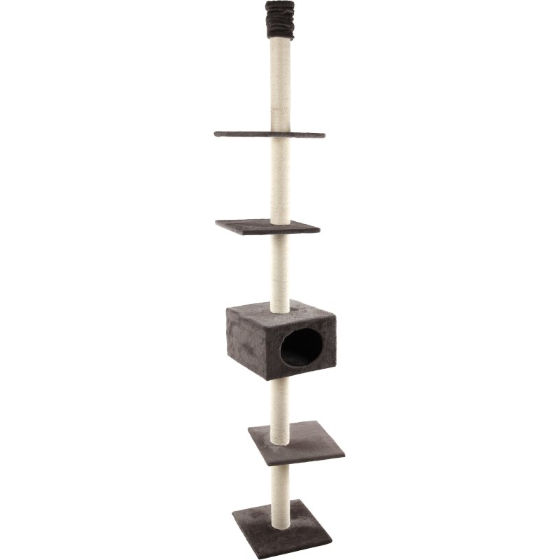 FLAMINGO - Scratching post BARWA - Grey - 35x35x264 cm