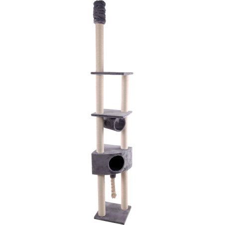 FLAMINGO - Everest Scratching Tree - Grey - 38 x 38 x 255-285 cm