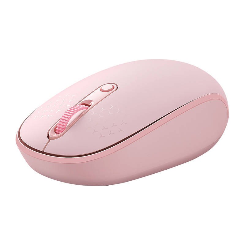 Wireless mouse Baseus F01B Tri-mode  2.4G BT5.0 1600 DPI (pink)