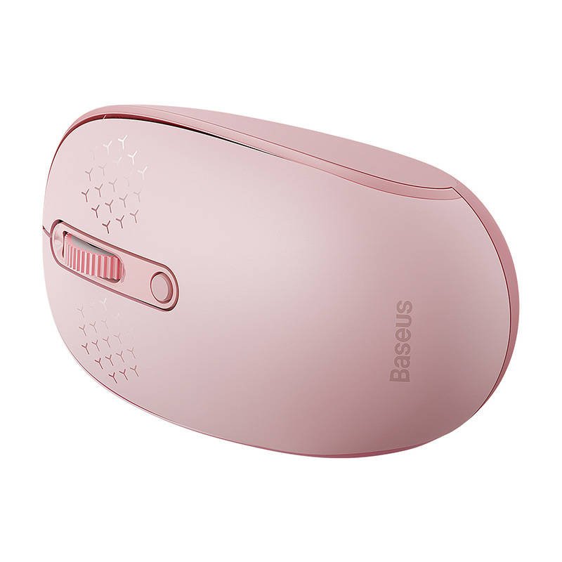 Wireless mouse Baseus F01B Tri-mode  2.4G BT5.0 1600 DPI (pink)
