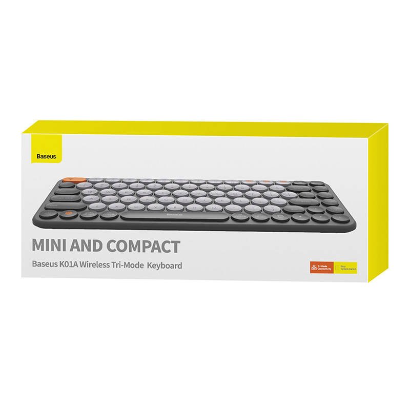 Wireless Tri-Mode KeyboardBaseus K01A  (Frosted Gray)