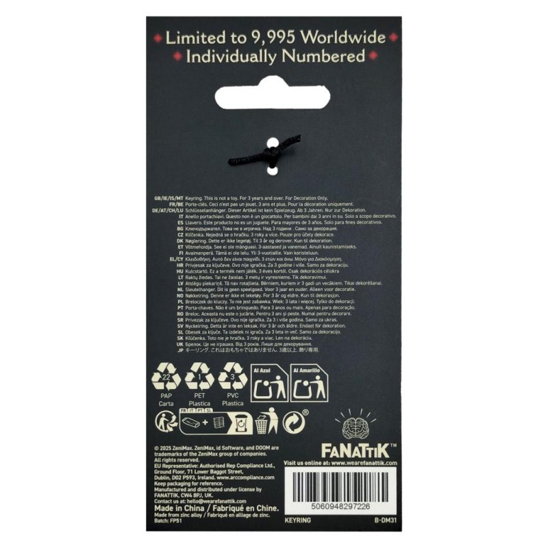 DOOM THE DARK AGES - Skull Crusher - Porte-clés Edition Limitée