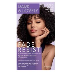 Dark and Lovely Natural Black 372 Fade Resistant Permanent Hair Colour 1 Count