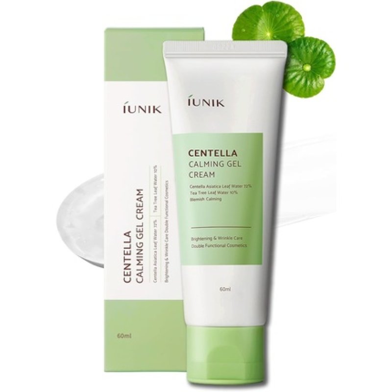 IUNIK Centella Calming Gel Cream Vegan Non-Sticky Face Moisturizer Acne-prone Sensitive Oily Dry Skin Hydrating