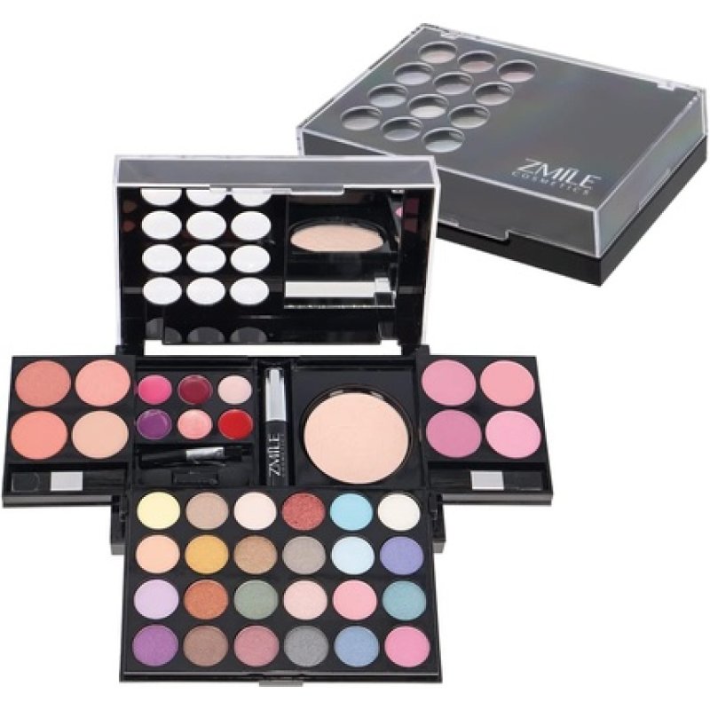 ZMILE COSMETICS All You Need To Go Beauty Box Vegan Cosmetics with Mirror - Small Make-Up Set for On the Go, for