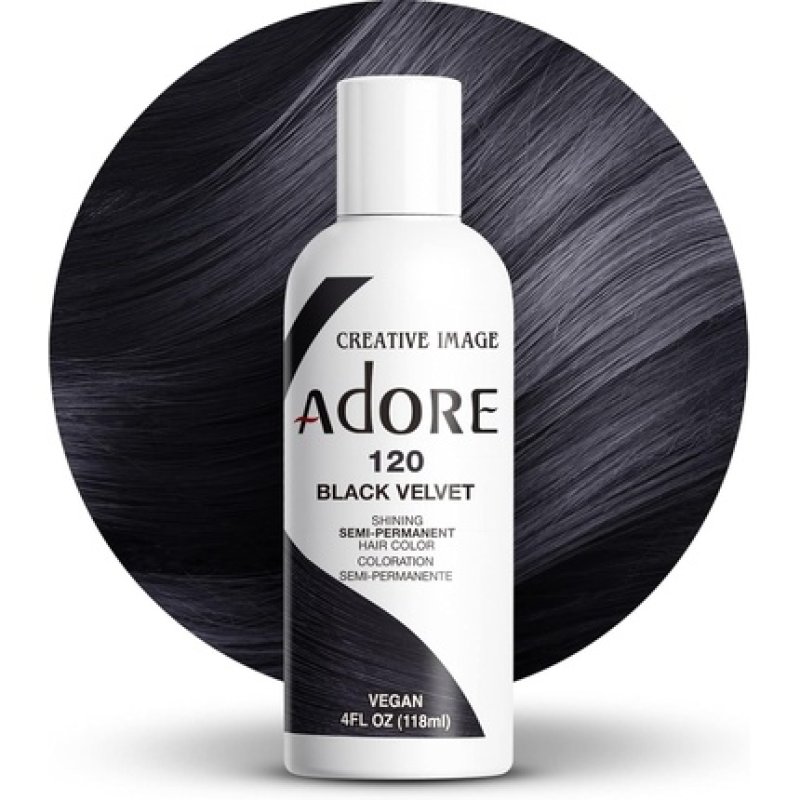 Adore Shining Semi-Permanent Hair Colour 120 Black Velvet